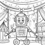 Funny Robot Clowns Coloring Pages: Fun Circus Themes 4