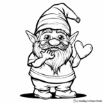 Funny Valentine Gnome Coloring Pages 2