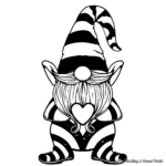 Funny Valentine Gnome Coloring Pages 3