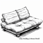Futon Bed Coloring Sheets 1