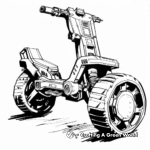 Futuristic Hover Scooter Coloring Pages 2