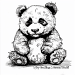 Fuzzy Stuffed Panda Bear Coloring Pages 2