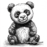 Fuzzy Stuffed Panda Bear Coloring Pages 3