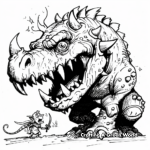 Gargantuan & Tiny Monsters Size Comparison Coloring Pages 4