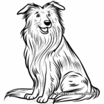 Gentle Bearded Collie Coloring Sheets 3