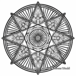Geometric Mandala Coloring Pages with Diamond Patterns 1