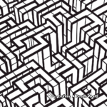 Geometric Pattern Maze Coloring Pages 3