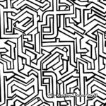 Geometric Pattern Maze Coloring Pages 4
