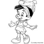 Geppetto and Pinocchio Coloring Sheets 2