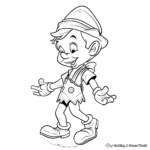 Geppetto and Pinocchio Coloring Sheets 3