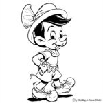 Geppetto and Pinocchio Coloring Sheets 4
