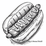 German Classic Bratwurst Hot Dog Coloring Pages 1