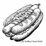 German Classic Bratwurst Hot Dog Coloring Pages 2