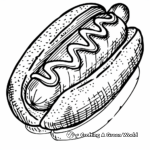German Classic Bratwurst Hot Dog Coloring Pages 4