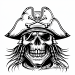 Ghastly Pirate Skull Coloring Pages 3