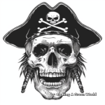 Ghastly Pirate Skull Coloring Pages 4