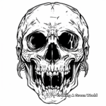 Ghoulish Demon Skull Coloring Pages 4