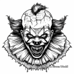 Ghoulish Jester Clown Coloring Pages 1