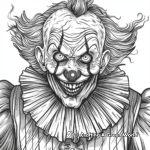 Ghoulish Jester Clown Coloring Pages 3