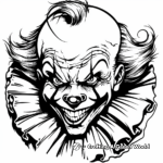Ghoulish Jester Clown Coloring Pages 4