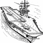 Giant Aircraft Carrier Coloring Pages 1