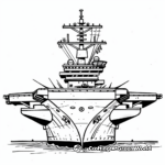 Giant Aircraft Carrier Coloring Pages 2