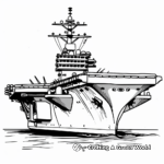 Giant Aircraft Carrier Coloring Pages 3