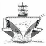 Giant Aircraft Carrier Coloring Pages 4