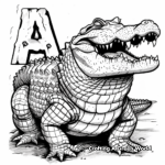 Giant Alligator Coloring Pages 3