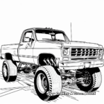 Giant Lowrider Monster Truck Coloring Pages 3