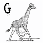 Giraffes in Action: Running Giraffe Coloring Pages 4