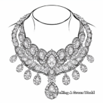 Glamorous Diamond Necklace Coloring Pages 1