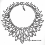 Glamorous Diamond Necklace Coloring Pages 2