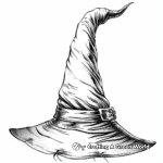 Glamorous Witch Hat Coloring Pages 1