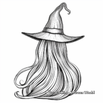 Glamorous Witch Hat Coloring Pages 2
