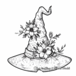 Glamorous Witch Hat Coloring Pages 4