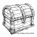 Gleaming Regal Treasure Chest Coloring Sheets 1