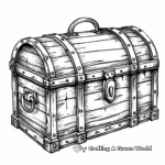 Gleaming Regal Treasure Chest Coloring Sheets 3