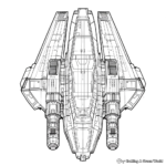 Glorious Galactic Starships Coloring Pages 3