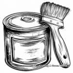 Gloss Paint Can and Brush Coloring Pages 1