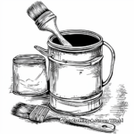 Gloss Paint Can and Brush Coloring Pages 2