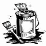 Gloss Paint Can and Brush Coloring Pages 3