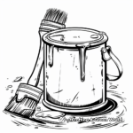 Gloss Paint Can and Brush Coloring Pages 4