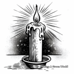 Glowing Candle of Hope Coloring Pages 1