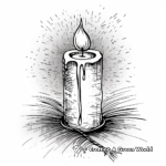 Glowing Candle of Hope Coloring Pages 2