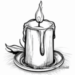 Glowing Candle of Hope Coloring Pages 3