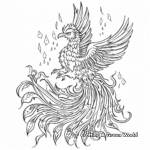 Glowing Golden Phoenix Coloring Pages 4