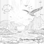 God Creating the Sky and the Sea Coloring Pages 1