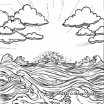 God Creating the Sky and the Sea Coloring Pages 2