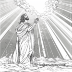 God Creating the Sky and the Sea Coloring Pages 3